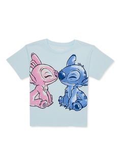 Buy Lilo & Stitch Angel Love Girls Graphic Short Sleeve T-Shirt, Sizes 4-16 at Walmart.com Lilo And Stitch Shirt, Angel Stitch, Disney With A Toddler, Love Graphic, Minnie Mouse Girl, Disney Stitch, Tutus For Girls