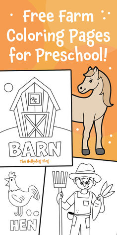 the farm coloring pages for preschool and older children are available to print or color on