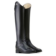 Ariat Ravello Dress Tall Riding Boots lend a modern, yet timeless finish to your show-ready look. Beautifully handcrafted from soft, premium Italian calf leather, Ravello pairs sophisticated design and a luxurious glove-like fit.It is styled with an elegant cuff at the Spanish topline and boasts an oiled leather inner calf panel for reinforcement, support and grip. Fully lined in premium full-grain leather, it is built with a square toe and 1" riding heel.Key features & benef Mens Tall Boots, Riding Vest, Fly Boots, Womens Tall Boots, Bridle Bag, Paddock Boots, Wrap Boots, Stirrup Leathers, Womens Riding Boots