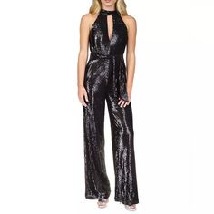 Michael Kors Sequined Halter Neck Jumpsuit Size M,L, Xl Black Bnwt Party Overalls Jumpsuits And Rompers, Black Jumpsuits And Rompers For Evening, Black Overall Jumpsuit For Party, Black Party Overall Jumpsuits And Rompers, Glamorous Black Sleeveless Jumpsuits And Rompers, Black Jumpsuit For Party Season, Black Party Overalls Jumpsuit, Black Jumpsuit For Date Night And Party Season, Black Party Overalls