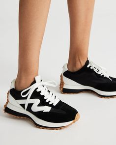 Black Platform Sneakers, Steve Madden Store, Apparel Merchandising, Platform Sneaker, Lacing Sneakers, Platform Sneakers, Panel Design, Women's Sneakers, White Lace