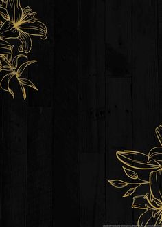 two yellow flowers on a black wood background with space for your text or image in the center