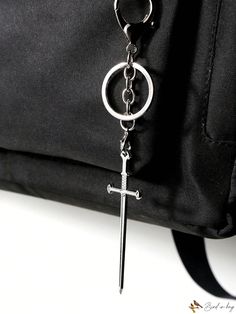 Bird in Bag - One Piece Gothic Punk Alloy Sword Keychain – High-Quality Metal Key Ring Pendant for Car Keys, Handbag Decoration, Jewelry Gift, and Bag Charm Accessory Goth Keychain, Bag Accessories Keychain, Alt Style Outfit, Car Keys Keychain, Key Keychain, Punk Accessories, Alt Style, Gothic Accessories, Bag Charms