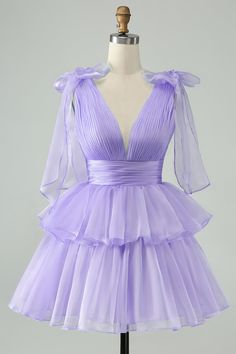 Light Purple Short Dress, Homecoming Dresses Purple, Hoco Court, Rehearsal Dinner Party, Cocktail Dress Purple, Homecoming 2024, Blue Homecoming Dress, Purple Short Dress, Hoco Ideas