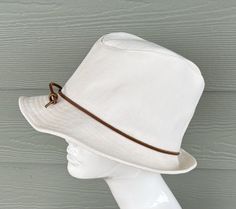 White denim.. super comfy.. for any occasion  Size 22/23 White Fedora Hats For Everyday, White Everyday Fedora Hat, Casual Fitted Hat For Everyday, Casual White Fedora, Trendy Fitted Cotton Hat, White Fitted Casual Hat, White Short Brim Hat For Everyday, Everyday White Short Brim Hat, Fitted Cream Cotton Hats