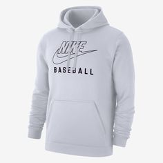 It's your game. Make sure everybody knows in this soft fleece sweatshirt. Mens Soccer, Hoodie White, Kids Baseball, 2024 Christmas, Nike Swoosh, Fleece Sweatshirt, Mens Activewear, White Hoodie, White Style