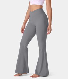 Women’s Crossover High Waisted Back Pocket Super Flare Leggings - Halara Cross Flair Leggings, Leggings With Pockets, Pilates Yoga, Bleach Wash, Gym Leggings, Flare Leggings, Wet Weather, Online Boutiques, Christmas Wishlist