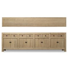 the sideboard is made from wood and has drawers