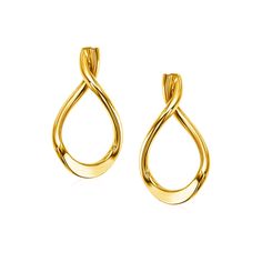 Buy LOVCIA Luxury Glamorous 14k Yellow Gold Teardrop Earrings with Pushback Clasps Tear Drop Earrings, Clover Earrings, Gold Polish, Heart Earrings Studs, Online Earrings, Tear Drop, Pearl Drop, Metal Stamping, Teardrop Earrings