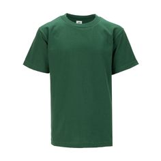 Simple t-shirts for easy styling. Built comfortably with 100% cotton, these t-shirts have a crewneck, breathable feel, and a regular fit for a wide range of motion. These Pro Club Solid Crew Neck t-shirts for youth come in all your favorite colors to match all of your fits. Classic crewneck with a relaxed collar for comfort. Medium-weight natural 100% USA cotton is breathable and keeps you comfortable all day long. Regular fit sits slightly loose on the body for a wide range of motion. Double-ne Casual Green Plain T-shirt, Green Plain Short Sleeve T-shirt, Relaxed Fit Plain Green T-shirt, Green Relaxed Fit Basic T-shirt, Sporty Plain T-shirt With Relaxed Fit, Sporty Relaxed Fit Plain T-shirt, Basic Green Short Sleeve T-shirt, Green Crew Neck T-shirt For Streetwear, Green Cotton Crew Neck T-shirt