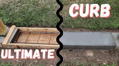 an image of a curb that has been cut off and is being used to build a walkway