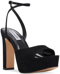 in stock Steve Madden Black Heels, Steve Madden Pumps, Black Strap Heels, Ankle Strap Block Heel, Steve Madden Sandals, Ankle Strap Pumps, Strap Pumps, Silver Heels, Platform Heel