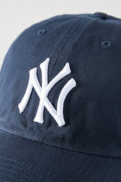 What Makes It Great : Rendered in only-at-Anthro colors, this cap is sporty, cool, and trendy. Wear it with jeans and a tee or dress it up for a sporty-chic look. | NY Baseball Cap by '47 in Blue, Women's, Cotton at Anthropologie Sporty Fitted Baseball Cap With Embroidered Logo, One Size Cotton Baseball Cap For Sports, Urban Cotton Baseball Cap For Spring, Sporty Snapback Dad Hat For Spring, Trendy Sports Hats With Letter Print, Sporty Snapback Hat For Spring Sports, Trendy Six-panel Sports Hat, Casual Curved Visor Hat For College, Casual Fitted Hat For Sports Events