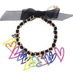 Brand New With Tags Attached. Measures Approximately 16 Inches Long With A 3 Inch Extender Chain. Please Check Out My Closet- I Have Many Other Pieces Of Betsey Johnson Jewelry There. Black Necklaces As Summer Gifts, Black Necklace For Summer Gift, Multicolor Necklaces For Spring Party, Black Necklace Summer Gift, Summer Party Black Jewelry, Spring Party Necklaces, Heart Shaped Summer Party Jewelry, Black Jewelry For Summer Evenings, Black Evening Jewelry For Summer