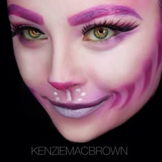 Cheshire Cat Halloween makeup Cheshire Cat Face Makeup, Easy Cheshire Cat Makeup, Chesire Makeup, Cheshire Cat Makeup Easy, Cheshire Cat Cosplay, Cheshire Cat Makeup, Cheshire Cat Halloween, Alice Halloween