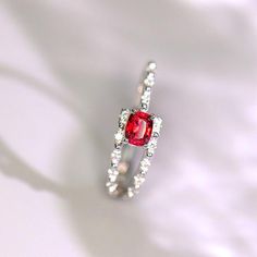 •Condition: Brand new•Center Stone: Natura Red Spinel from Burma, 0.6ct•Side Stone: Natural white diamond, round cut (VS1 clarity and F color), Natural Moonstone•Ring Weight: 2.44g (depend on the ring size)•Metal Purity: Optional Each piece is made-to-order with care and special attention to detail. all items are made with conflict-free diamonds and gems.Size: made to orderThe item will be gift wrapped and shipped.---------------------------------------------------------Available in :14k Rose or Fine Jewelry Ruby Ring With Round Cut Diamond, Fine Jewelry Ruby Ring With Brilliant Cut Moissanite, Dazzling Ruby Ring With Vvs Clarity, Dazzling Ruby Diamond Ring, Fine Jewelry Moissanite Ruby Ring With Brilliant Cut, Dazzling Ruby Ring With Diamond Prong Setting, Dazzling Ruby Ring With Diamond Accents, Elegant Jewelry With Lab-created Ruby For Promise, Elegant Lab-created Ruby Jewelry For Promise