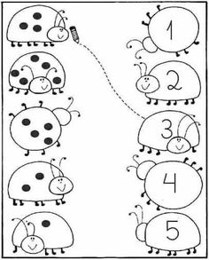 ladybug numbers 1 to 5 worksheet