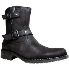 Marco Ferretti Nero Men's Leather Biker Boots ($59)  #FairfieldGrantsWishes Mens Biker Boots, Mens Motorcycle Boots, Rock Boots, Harley Davidson Boots, Leather Biker Boots, Engineer Boots, Wellies Boots, Boating Outfit, Mens Boots Fashion