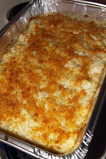 a casserole dish is sitting on top of the stove and ready to be cooked