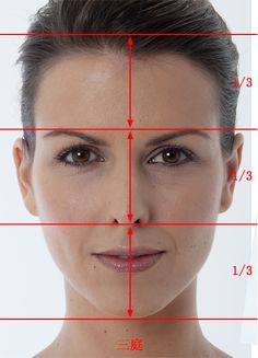 a woman's face is shown with the lines drawn to show her height and weight