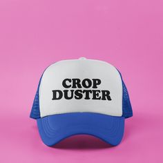 🧡This Crop Duster custom snapback trucker hat is great for any occasion. Full of style, comfort, and laughs, it's perfect to wear to the beach, birthdays, parties, reunions, brunches, cruises, vacations, festivals, concerts, camping trips, and more. Cover up any bad hair day and make a fashion statement with this practical accessory. Make your friends laugh when you wear it out or gift one to your mom, dad, brother, sister, boyfriend, girlfriend, wife, husband, or friend who always leaves a far Funny Snapback Baseball Cap, Novelty Adjustable Trucker Hat With Flat Bill, Novelty Snapback Hat With Letter Print, Novelty Flat Bill Snapback Hat With Letter Print, Funny Trucker Hat For Streetwear, White Funny Snapback Hat, Funny Trucker Hat With Curved Brim, Funny Adjustable Snapback Hat, Funny Snapback Hat With Letter Print