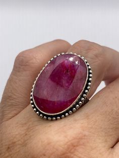 Vintage Raw Pink Ruby Deco Silver Cocktail Ring https://www.etsy.com/listing/1265204822/vintage-raw-pink-ruby-deco-silver?utm_source=crowdfire&utm_medium=api&utm_campaign=api Silver Oval Ruby Ring Spiritual Style, Handmade Spiritual Ruby Ring In Sterling Silver, Ruby Jewelry With Large Stone For Gift, Handmade Spiritual Sterling Silver Ruby Ring, Spiritual Ruby Rings For Gifting, Artisan Ring With Large Stone For Gift, Handmade Silver Round Ruby Ring, Oval Ruby Ring With Large Stone For Gift, Spiritual Ruby Ring As A Gift