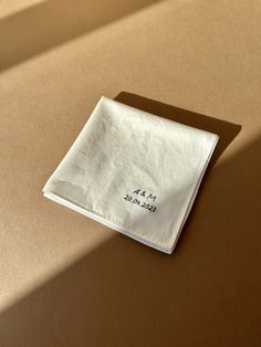 a napkin that is sitting on top of a table