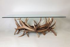 Elk Antler Coffee Table Elk Decor Rustic Living Rooms, Coffee Table Antlers, Caribou Antlers Decor, Elk Horn Chandelier, Antler Table Lamp, Mountain House Decor, Antlers Decor, Moose Antlers