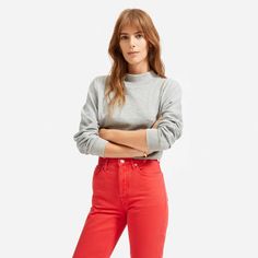 Women’s ’90s Cheeky Straight Jean | Everlane Everyday Cotton Cropped Jeans For Fall, Casual Cropped Jeans For Everyday In Fall, Straight Hem Jeans For Fall, Straight Cropped Cotton Jeans For Fall, Elevated Casual Straight Hem Jeans For Fall, Elevated Casual Jeans For Fall With Straight Hem, Fall Everyday Relaxed Fit Jeans, Straight Hem Jeans For Elevated Casual Fall Occasions, Relaxed Fit Jeans For Everyday Fall Wear