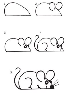 how to draw a mouse step by step instructions for kids and beginners with pictures