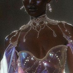 Liz on Instagram: "Opalescent Ethereal Couture 🫧 (MJ v6) #fashion #inspiration #couture #gowns #ai #mj #fashion #ethereal" Mythology Fashion Inspiration, Celestial Fashion Aesthetic, Etheral Aethstetic Outfit, Ethereal Fashion Aesthetic, Ethereal Winter Outfit, Ethereal Look, Ethereal Oc, Space Inspired Fashion, Etheral Aethstetic