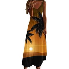 clearance Store,under $5 Clothes StoreClick Here Usmixi Summer Dresses for Women Fashion Hawaiian Style High Waist Swing Cami Long Dresses 2023 Short Sleeve V-Neck Coconut Tree Print Maxi Formal Dress Brown l FEATURE: Pull on Dress,Strap Dresses,Short Sleeve,V-Neck,Maxi,Coconut Tree Print,This is a casual dress with special design that can show your perfect figure, make you more attractive, and can easily control parties, cocktail,beaches and other occasions. MATERIAL:95% Rayon+5% Spandex.This W Brown Summer Dresses, Maxi Formal Dress, Xxxl Dress, Strap Dresses, Blue Summer Dresses, Perfect Figure, Dresses 2023, Coconut Tree, Dresses 2024