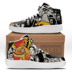 Kill Bill Air Mid Shoes Custom The Bride SneakersGear Wanta Kill Bill Shoes, Bride Sneakers, Mens Inspo, High Top Air Force, Mid Shoes, Air Force Shoes, Santa Cruz Shirt, Shoe Tags, Kill Bill