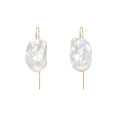 ~ New for #FW1920 ~ XXL Runway Sized Baroque Pearl Earrings ~ Enormous beautifully matched natural white baroque freshwater pearl drop earrings. These pearls in the pair below are approx 1.5 inches / 3.8 cm long and 7/8 of an inch / 2 cm wide. ~ 2 and1/4 inch / 7.1 cm threaded gold filled earring base. _ Very high luster and quality these are made to order and any of the earring bases used by Jean Joaillerie can be chosen for your pair. ~ Limited Edition. ~ Each pair will vary due to the unique Single Baroque Pearl Earring In Pearl White, Baroque Pearl Drop Earrings In White, High Luster Baroque Pearl Drop Earrings, White Baroque Pearl Earrings For Pierced Ears, Luxury Baroque Pearl Earrings With Pearl Pendant, Luxury Baroque Pearl Earrings With Pendant, Baroque Pearl Drop Earrings In Pearl White, White Baroque Pearl Earrings With High Luster, Baroque Pearl Drop Earrings With Pearl Pendant