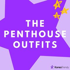 the penthouse outfitts logo on a purple star with yellow stars in it