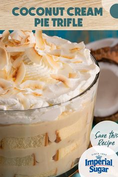 a close up of a dessert in a glass bowl