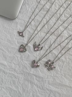 ✦Y2k Pink Heart Necklace, Y2k Pink Crystal Aesthetic Necklace, Heart Chain Necklace, Bow Necklace, Love Necklace, Jewelry Gift for her Those necklaces are super simple, minimalistic and still hold the perfect amount of class! Wear them with literally anything and they will work! A go-to for the everyday! ✦Size✦ Necklace length: approx 50cm ✦Packaged with love and care! ✦Canadian based ✦orders will be sent UNTRACKED via Canada Post Lettermail. ✦ Caring tips: -Remove your necklace before sleeping Pink Crystal Aesthetic, Heart Chain Necklace, Pink Heart Necklace, Aesthetic Necklace, Necklace Y2k, Crystal Aesthetic, Necklace Love, Bow Necklace, Y2k Pink