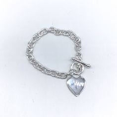 8 Inches Fashion Jewlery Personalized Silver Stainless Steel Heart Bracelet, Silver Heart-shaped Nickel-free Bracelet, Silver Nickel Free Heart Bracelet, Silver Personalized Heart Bracelet, Hypoallergenic Silver Metal Jewelry, Adjustable Silver Heart Charm Bracelet, Adjustable Silver Metal Heart Bracelet, Silver Heart Charm Bracelet Adjustable, Nickel Free Silver Metal Heart Bracelet