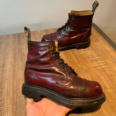 These Boots Are Used So Please Look At Photos Before Buying. It Will Be Shipped Out One To Three Days After Purchase. John Fluevog Shoes, Fluevog Shoes, 7th Heaven, John Fluevog, Three Days, Lace Up Boots, Shoe Laces, Derby, Swirl