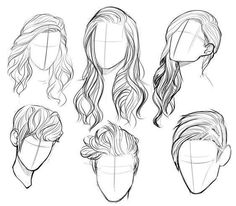 the different types of wigs are shown in this drawing lesson, which shows how to draw