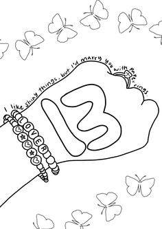 the letter b is for butterfly coloring page