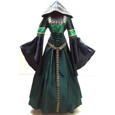 Medieval Sorceress, Dresses Medieval, Sorceress Costume, Black And Gold Gown, Fancy Halloween Costumes, Medieval Wedding Dress, Gothic Gowns, Gothic Halloween Costumes, Wedding Dress Costume