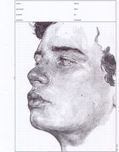 a pencil drawing of a man's face