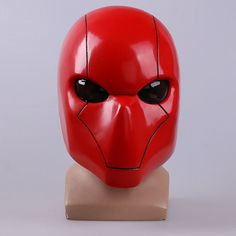 Red Hood Mask Adult Batman Wayne Cosplay Full Head Helmet Pvc Full Head Mask Novelty Red Masks And Prosthetics For Halloween, Red Superhero Costume Accessories, Novelty Masks For Halloween Cosplay, Novelty Masks For Cosplay And Halloween, Superhero Masks For Cosplay Events, Red Themed Cosplay Masks And Prosthetics, Novelty Costume Masks For Cosplay Events, Red Novelty Costume Accessories For Themed Events, Red Masks And Prosthetics For Cosplay Events