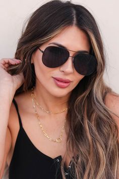 FREYRS Max Classic Aviator Sunglasses - Black closet candy womens trendy stainless steel aviator sunglasses 1 Black Closet, Closet Candy Boutique, Candy Boutique, Closet Candy, Black Aviator Sunglasses, Black Aviators, Stylish Glasses, Women's Boutique, Round Sunglass Women