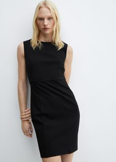 Search: black (832) | Mango USA Sleeveless Straight Dress, Short Design, Black Jumper Dress, Ribbed Knit Dress, Shift Dress Black, Asymmetrical Dress, Jumper Dress, Shirts & Tops, Pleated Dress