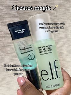 Diy Primer Makeup, Primer Elf, Primer And Setting Spray, Elf Primer, Glass Makeup, Elf Eyeshadow, Makeup Tuts, Primer Makeup