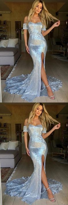 Boho Prom, Prom Dresses Off The Shoulder, Silver Prom Dress, Cheap Prom Dresses Long, Modest Prom, Kente Styles, Dresses Unique, Mermaid Evening Gown, Elegant Prom