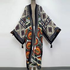 Grandeur Grace Kimono - Lashawn Janae Short Kimono, Silk Robe, Long Kimono, Feather Dress, Spring Women, Boho Maxi, Kimono Dress, Batwing Sleeve, Belted Dress