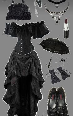 Trad Goth Dress, Romantic Goth Outfits, Relatable Illustrations, Trad Goth, Leather Designs, Skater Skirts